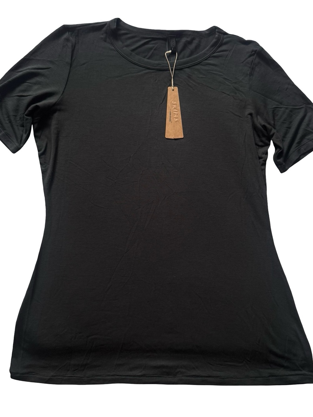 NWT SKIMS Women’s Onyx Sheer Modal Long T-Shirt Size L